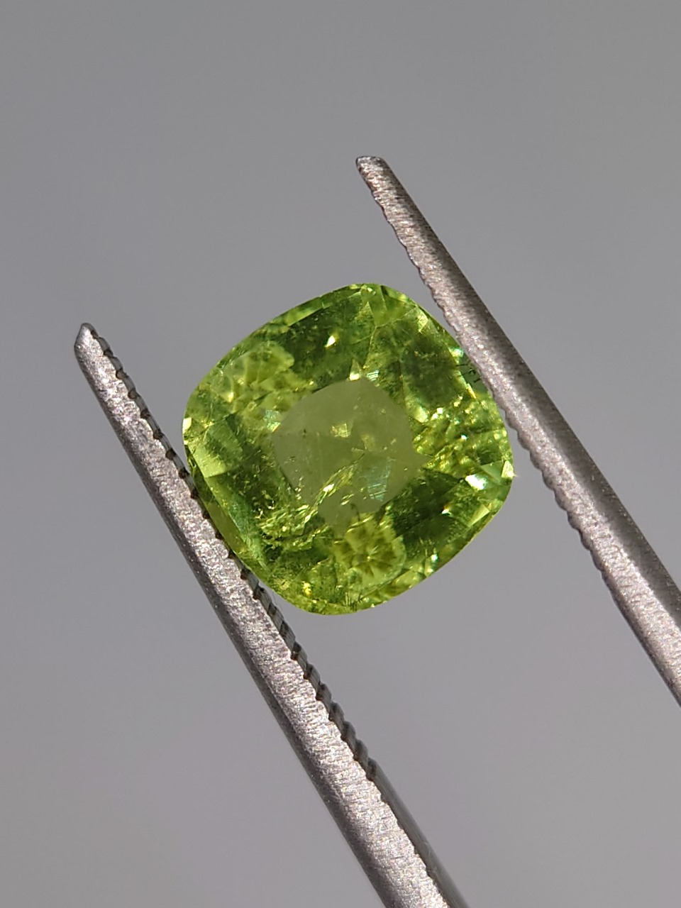 2.3ct Parrot Green Cushion Cut Tourmaline from Afghanistan — view 3